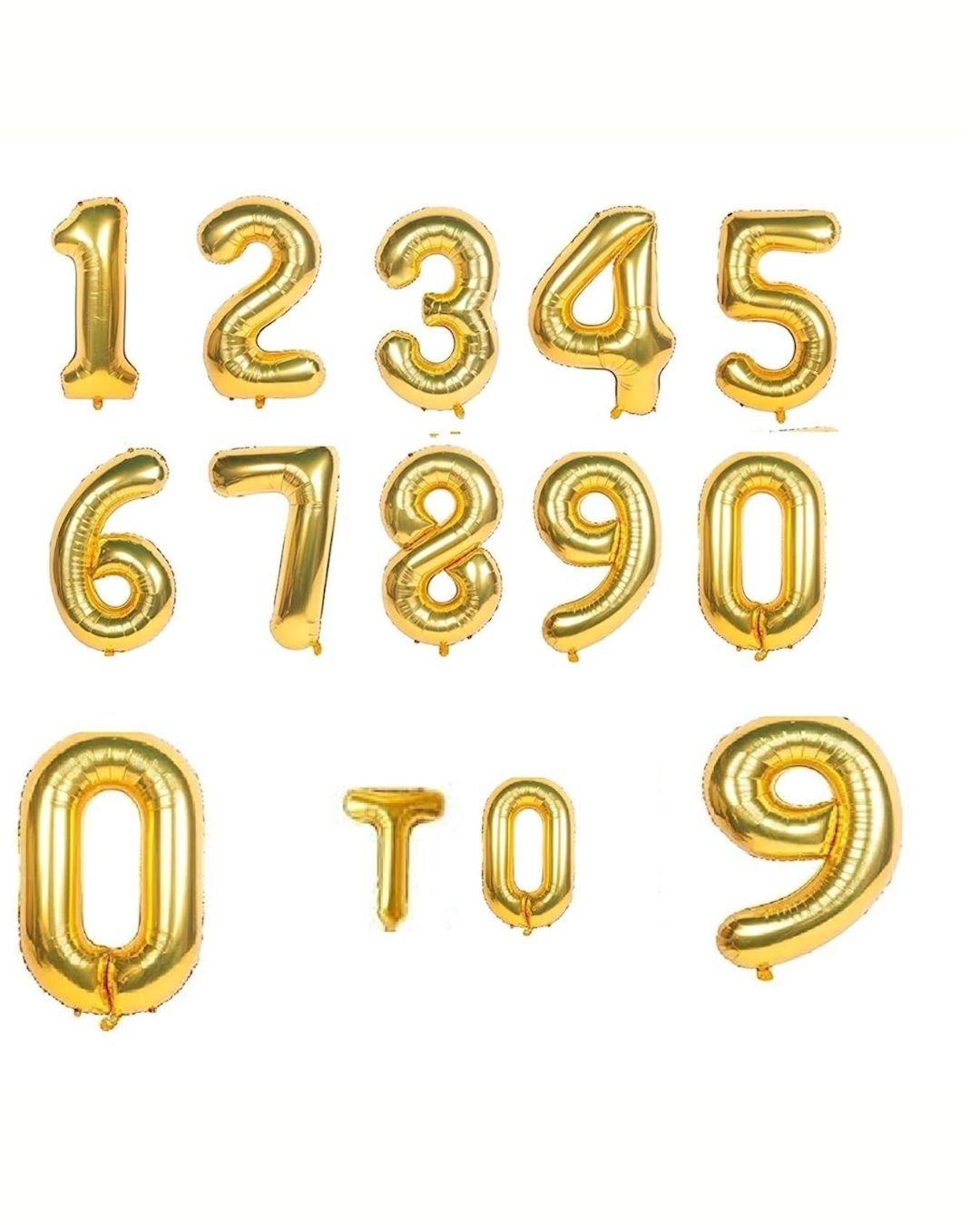 40 INCH GOLD NUMBERS