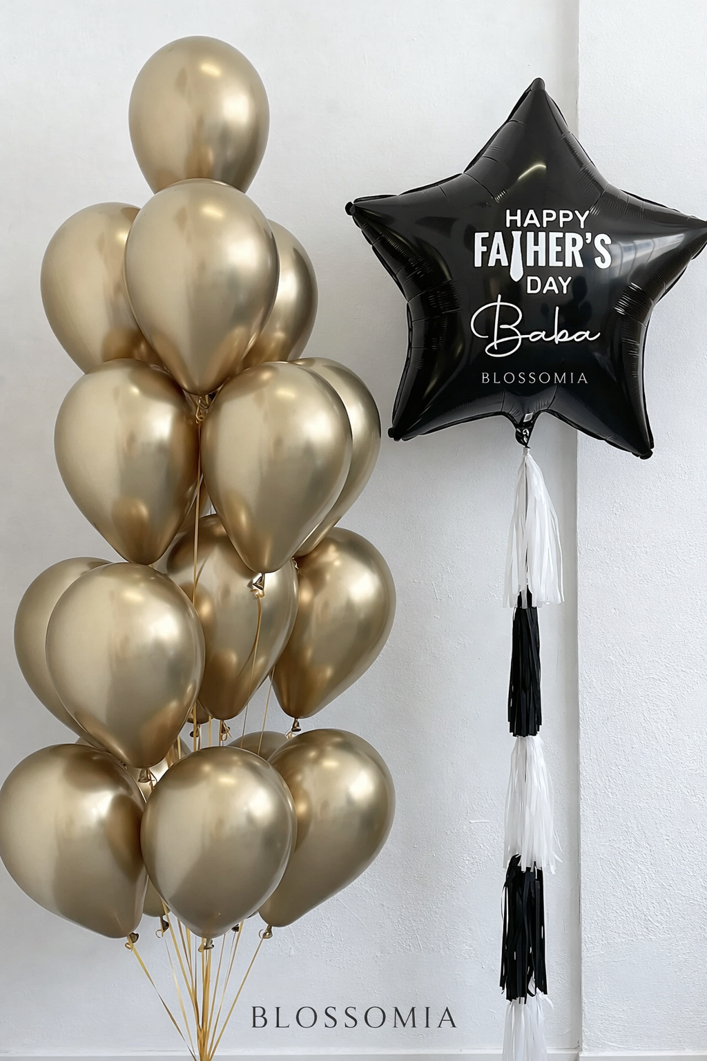 Father's Day Bouquet IV with Giant Customized Star Balloon and Tassels