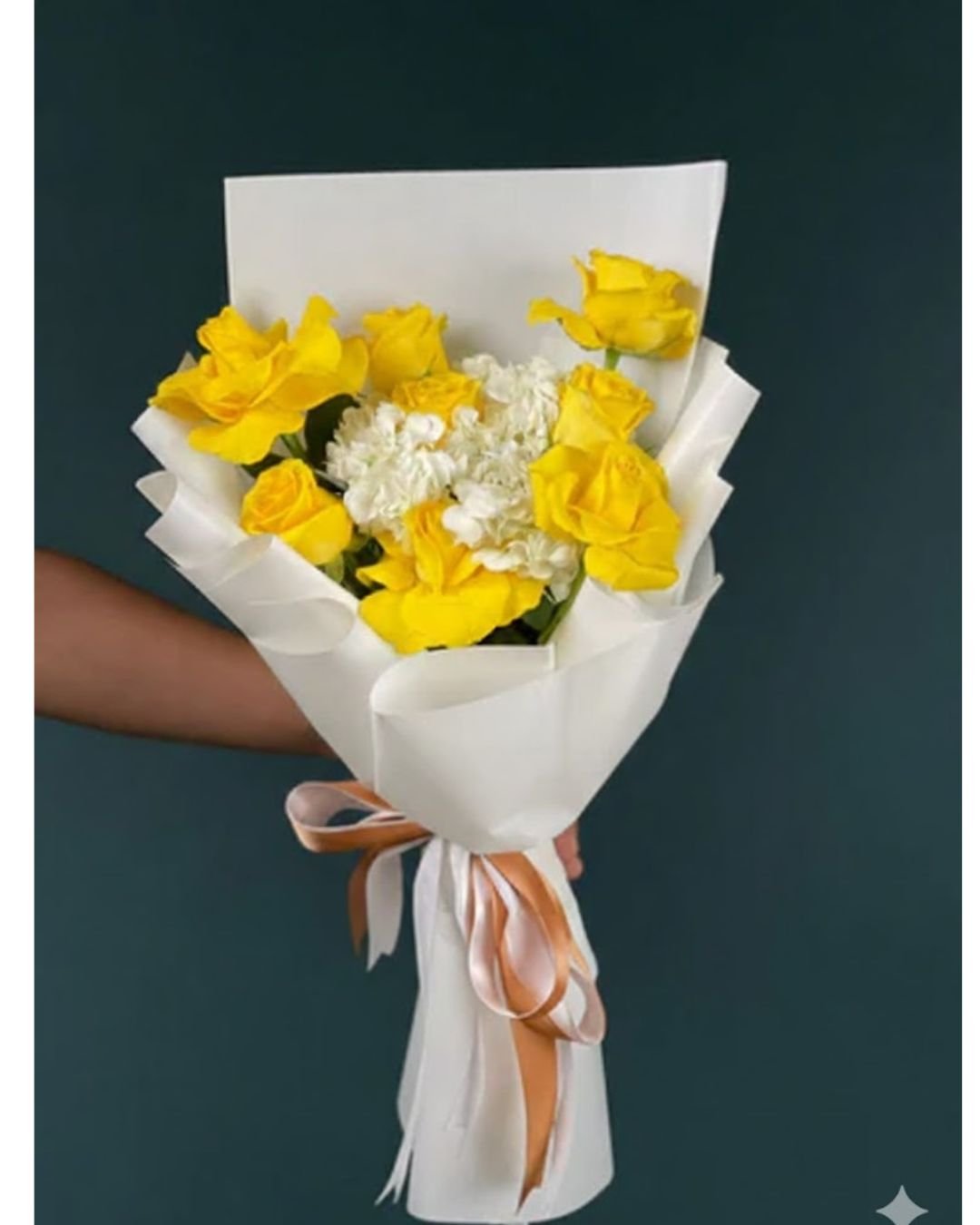 Yellow Sunshine Roses Flower Bouquet – Vibrant Yellow Roses Arrangement