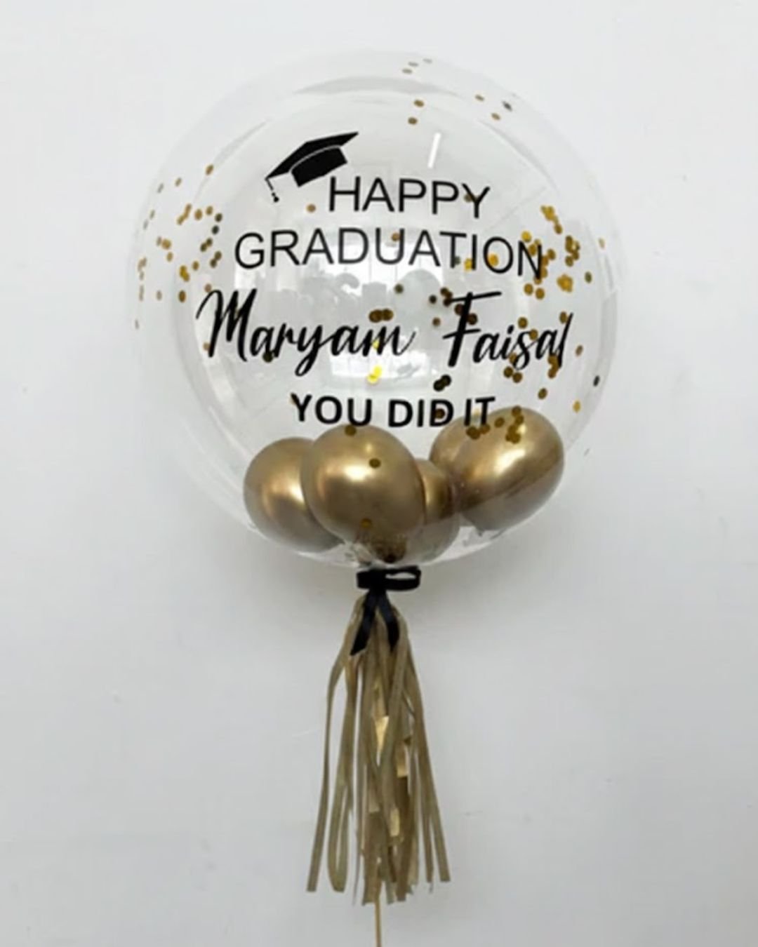 You Did It! Customized Bubble Balloon 24" – Celebration Balloon with Weight