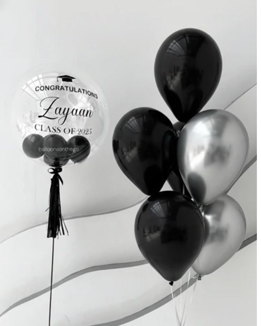 Customized Grad Bouquet – Personalized Graduation Balloon Arrangement