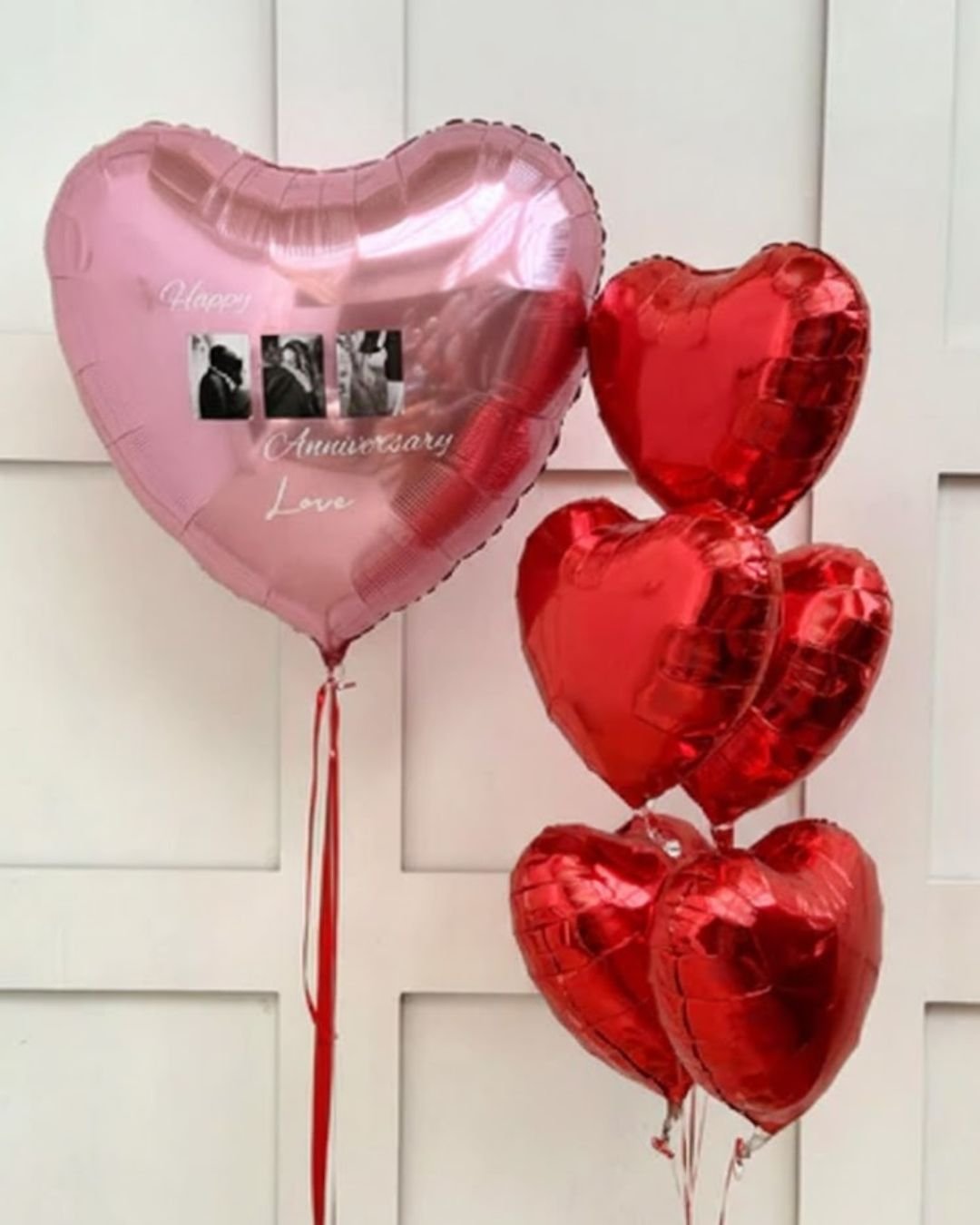 Customized Giant Heart with Pictures – Personalized Heart Balloon Bouquet