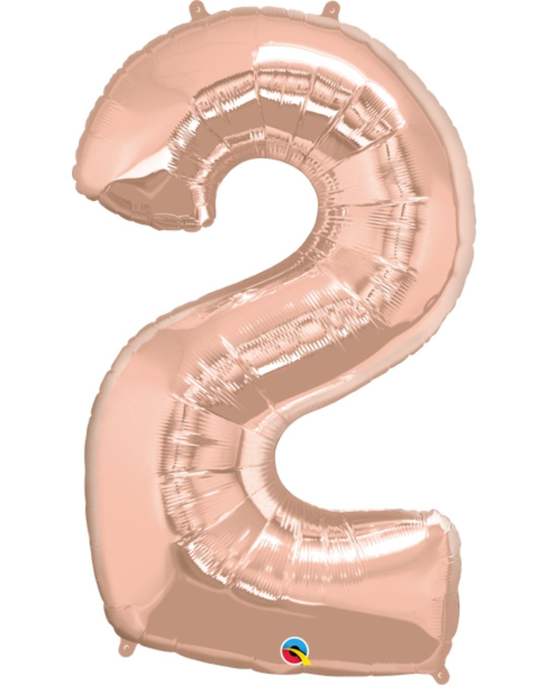 Number 2 Foil Balloon – Rose Gold 41 Inch Helium Filled