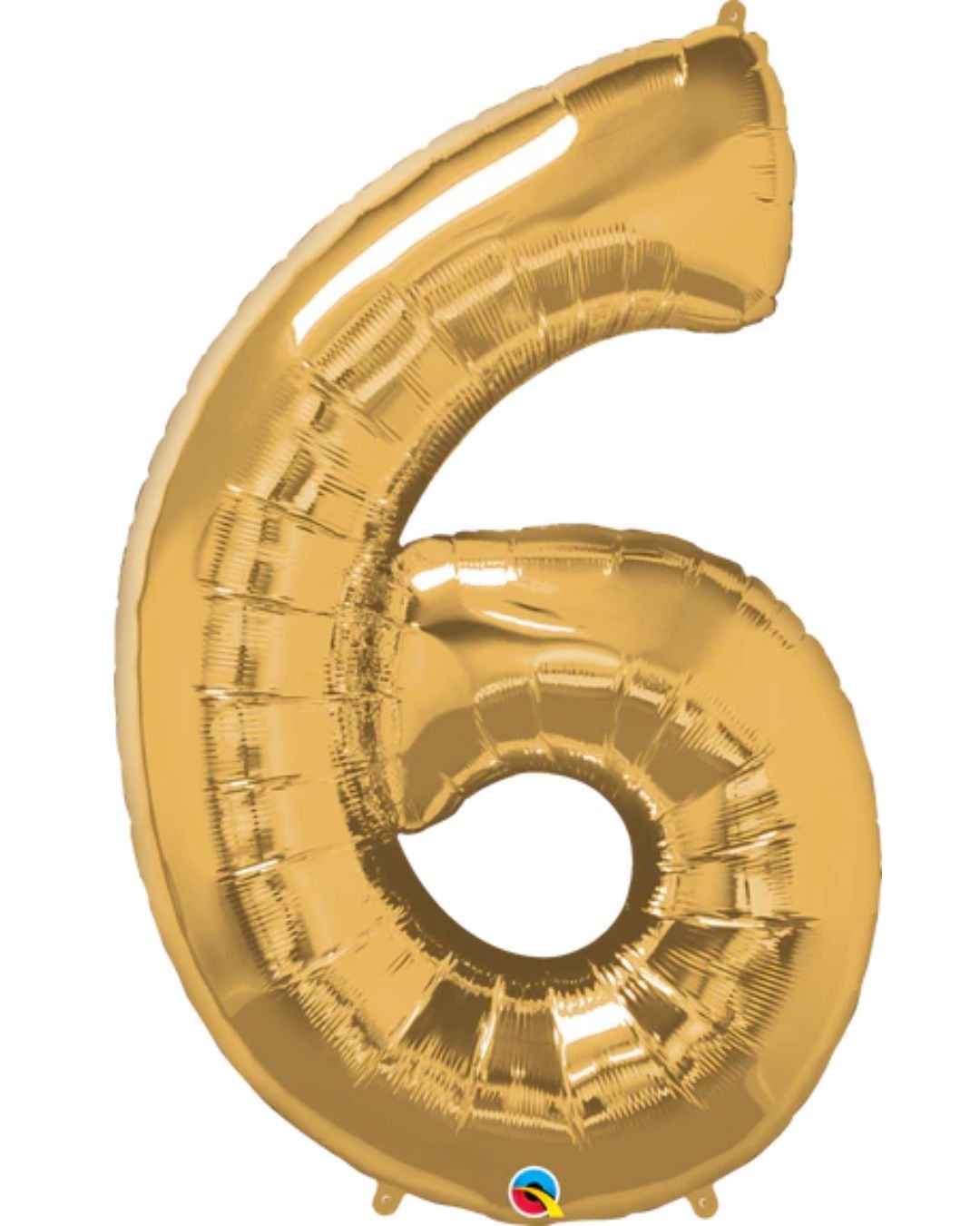 Number 6 Foil Balloon – Gold 41 Inch Helium Filled