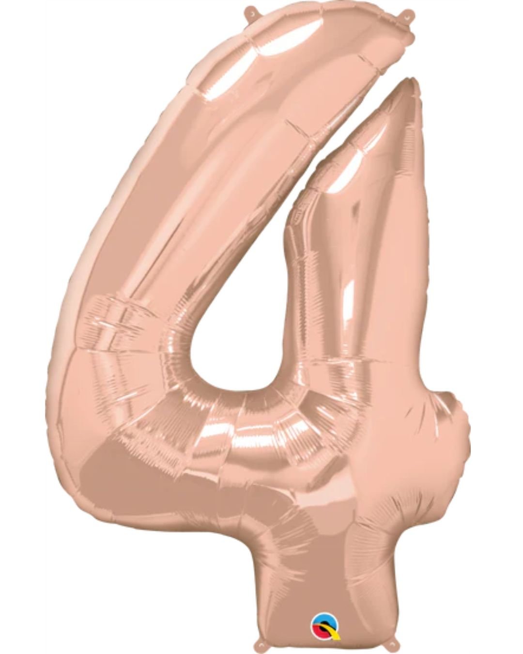 Number 4 Foil Balloon – Rose Gold 41 Inch Helium Filled