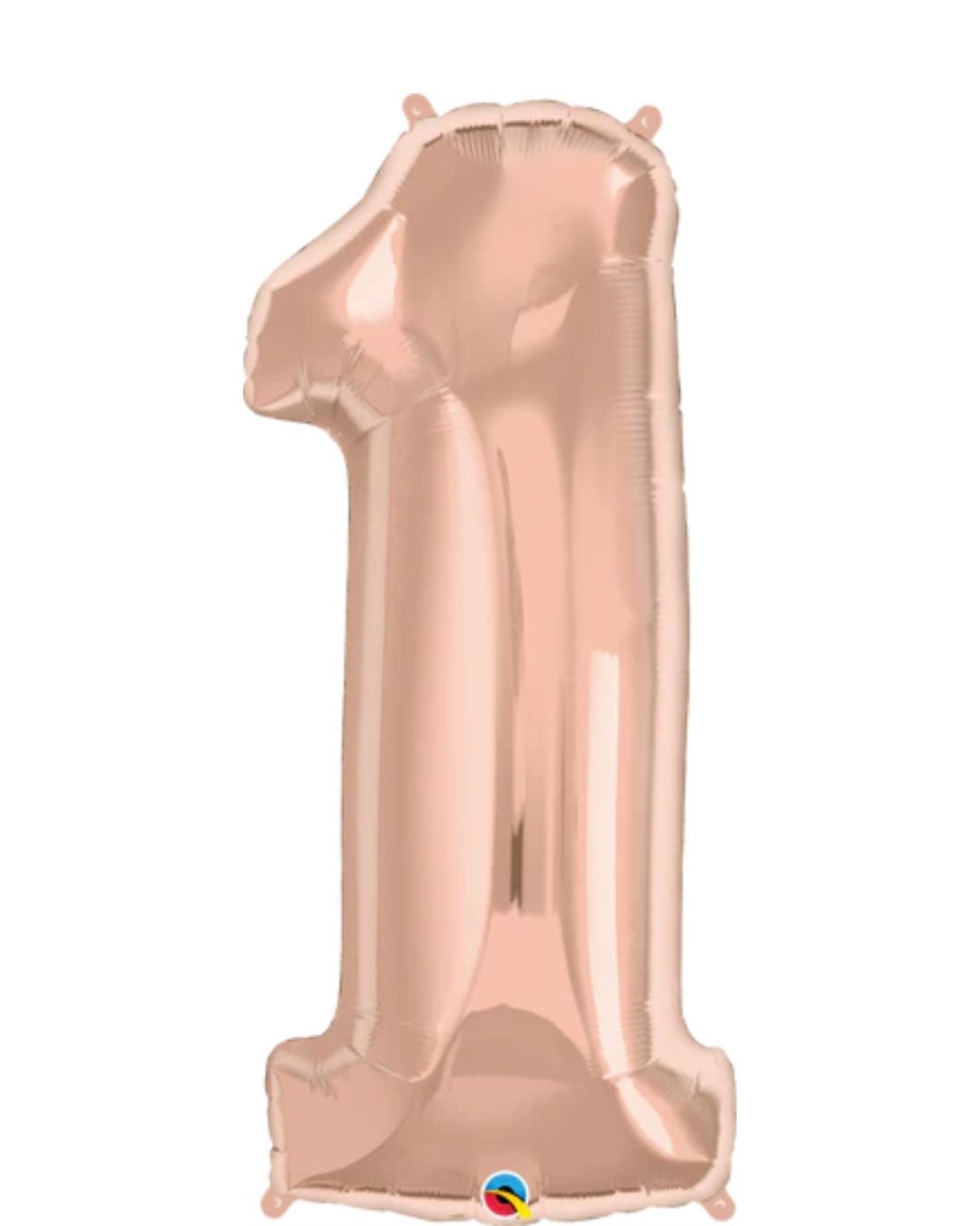 Number 1 Foil Balloon – Rose Gold 41 Inch Helium Filled