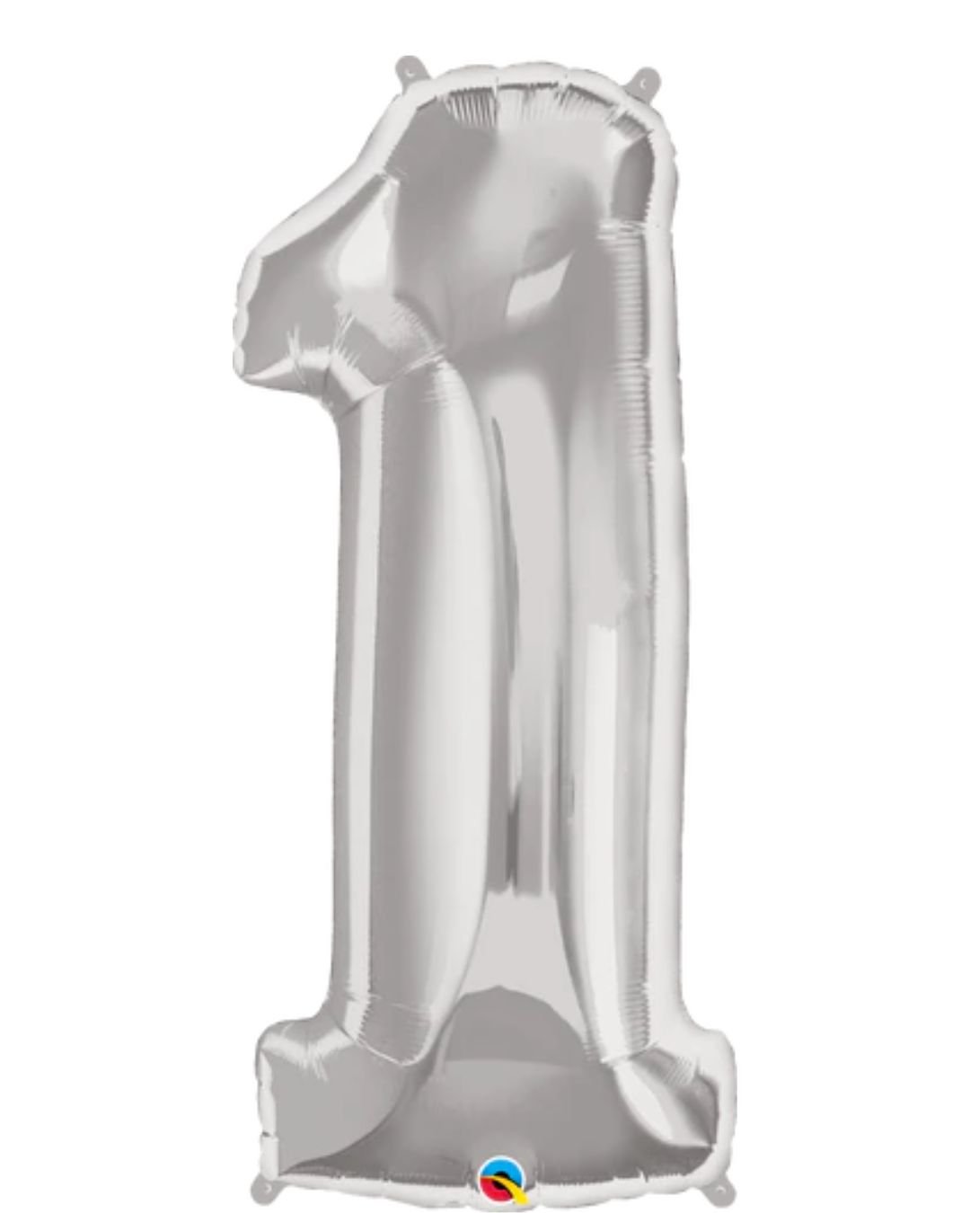 Number 1 Foil Balloon – Silver 41 Inch Helium Filled