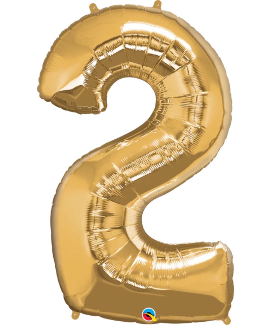Number 2 Foil Balloon – Gold 41 Inch Helium Filled