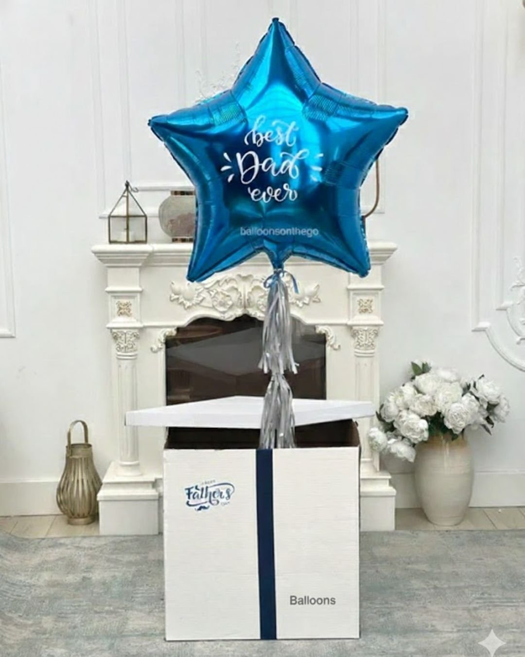 Surprise Box with Customized Star – 36" Personalized Foil for Father's Day