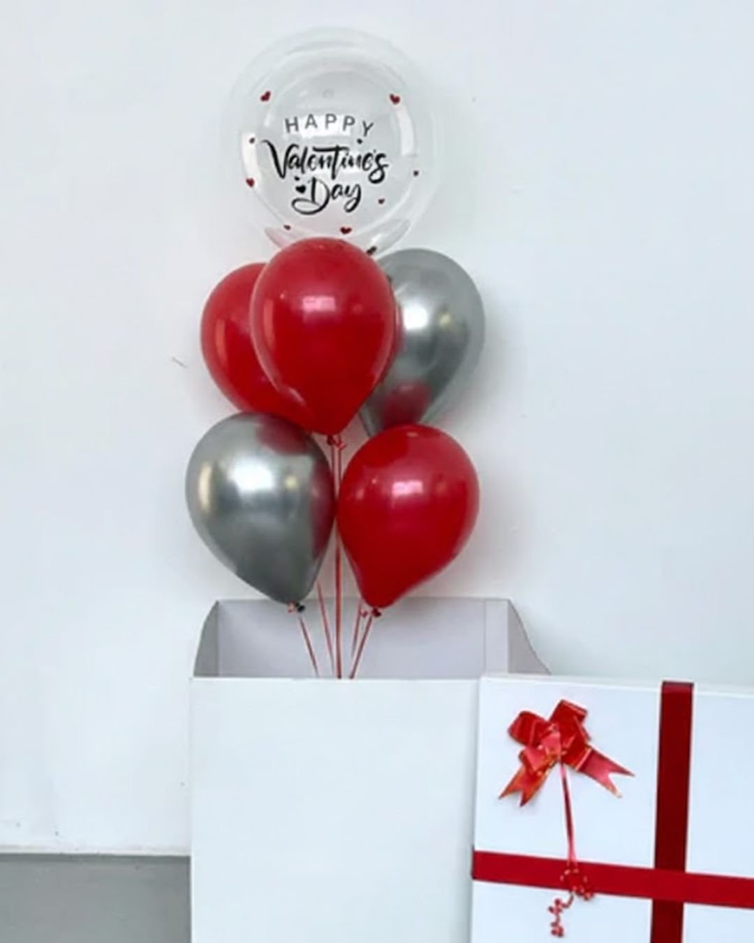 Surprise Box – Valentine Special with Customized Balloons and Latex