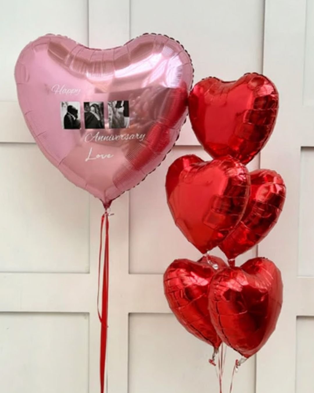 Customized Giant Heart with Pictures – Personalized Balloon and Heart Bouquet